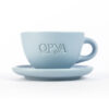 Ceașcă Cappuccino + Farfurie, Albastru Senin