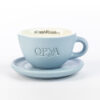 Ceașcă Cappuccino + Farfurie, Albastru Senin