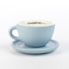 Ceașcă Cappuccino + Farfurie, Albastru Senin